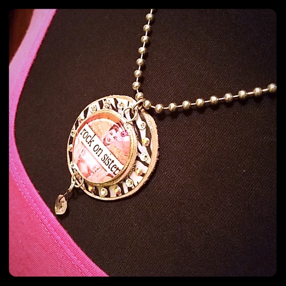 MANE STREET Jewelry - Leather/crystal/zebra crystal necklace